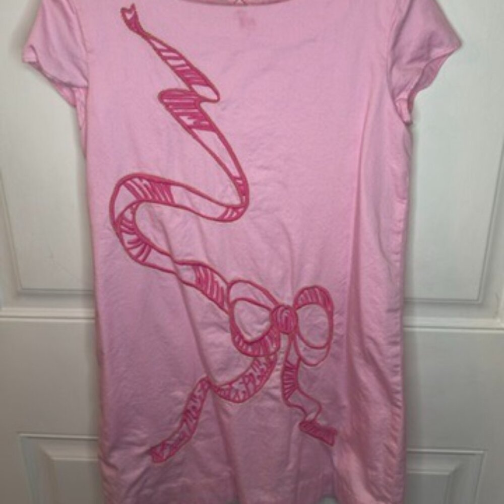 Lilly Pulitzer Lolly with Velvet Bow Dress in Pink - Size 7